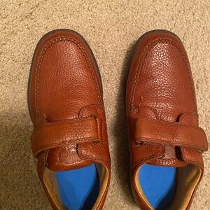 Dr. COMFORT Chestnut Color Leather Slip On with Velcro Strap Men’s Shoes Size 8W